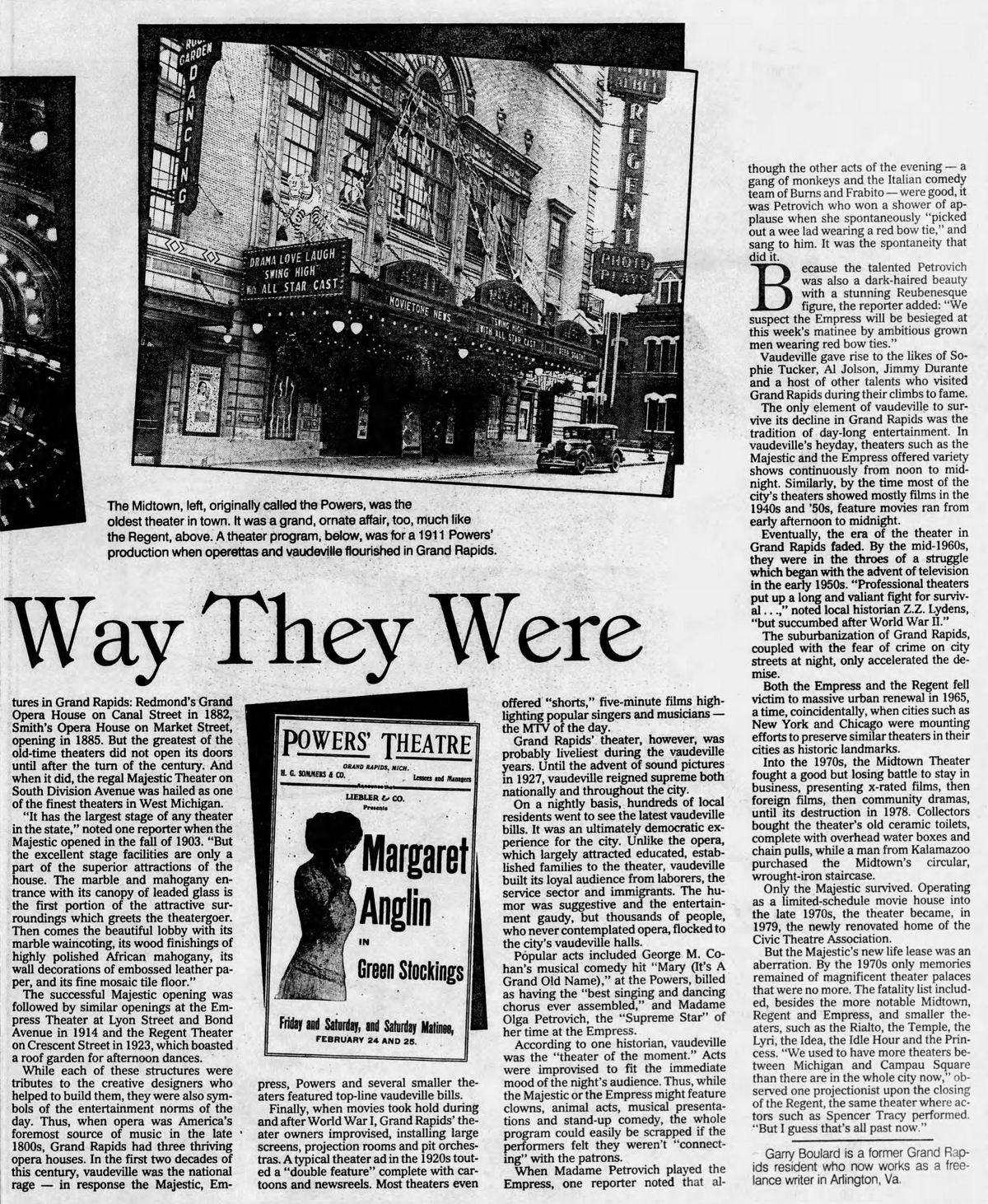 Midtown Theatre - Dec 1988 Article